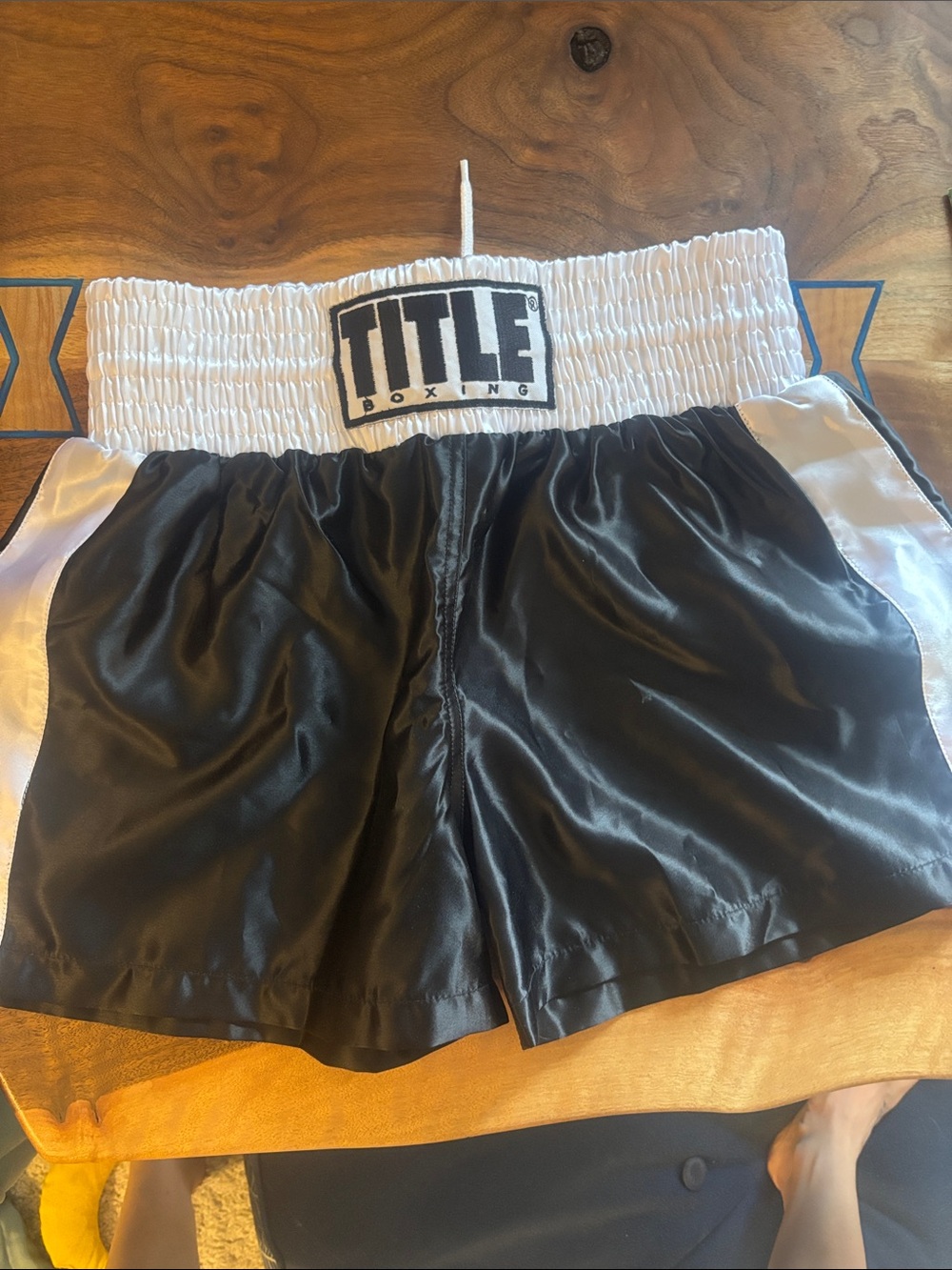 TITLE Boxing Men’s Black and White Athletic Shorts